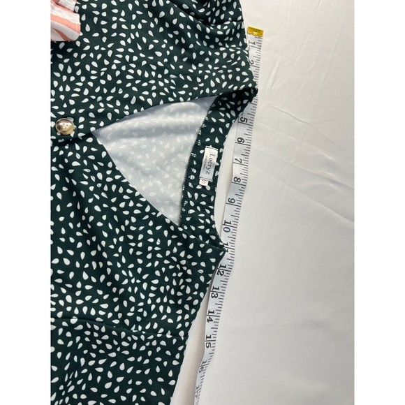 Bundle of 2 - Madewell V-Neck Peplum Popover Top in Stripe & Green Print Dress S - Picture 14 of 16